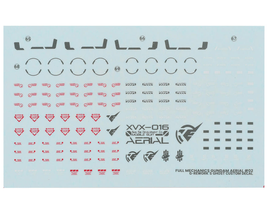 GUNPRIMER CD-WMFM1 G-Rework FM Aerial Gundam Decal Sheet