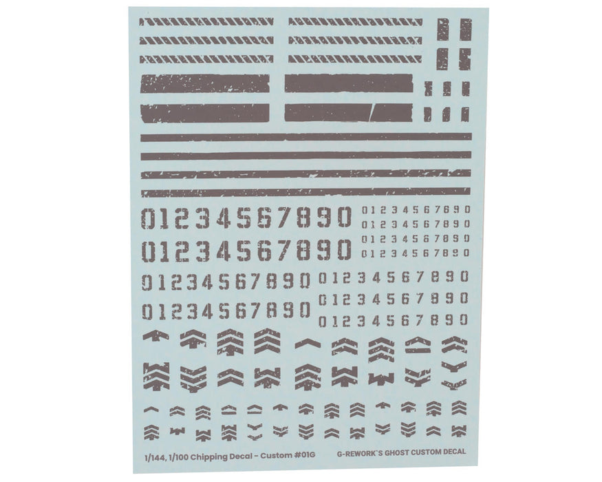 General Rework Sheet GUNPRIMER CP-CU-01-G G-Rework HG/MG Chipping Decal Sheet Custom #01 (G ...