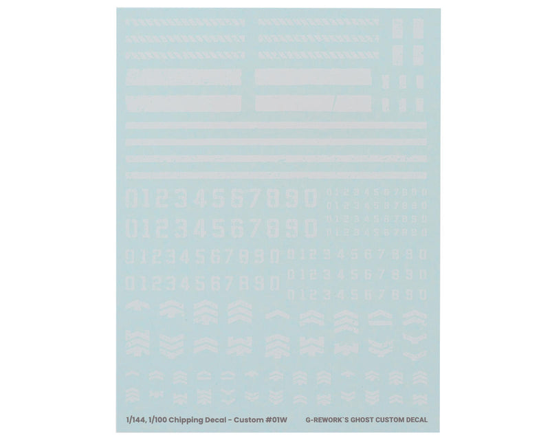 GUNPRIMER CP-CU-01-W G-Rework Chipping Decal Sheet Custom #01 (White)