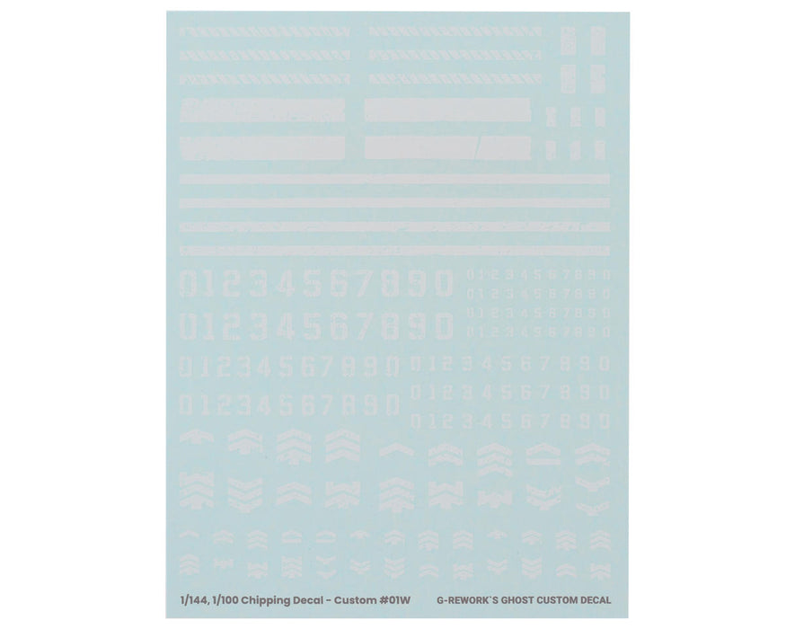 GUNPRIMER CP-CU-01-W G-Rework Chipping Decal Sheet Custom #01 (White)