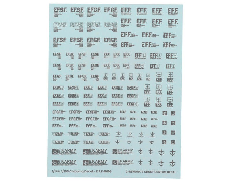 GUNPRIMER CP-EF-01-G G-Rework Chipping Decal Sheet EFF #01 (Gray)