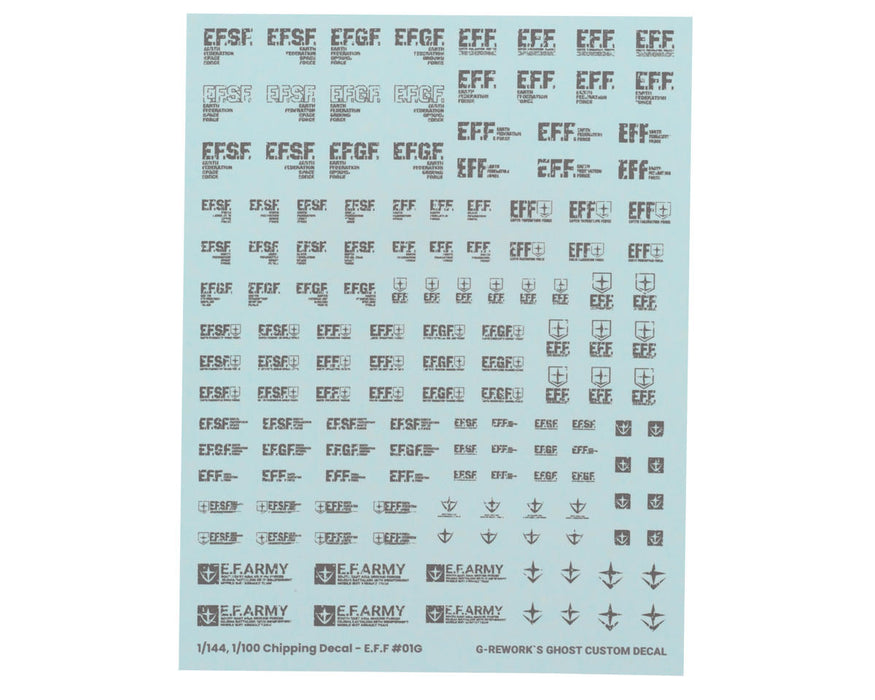 GUNPRIMER CP-EF-01-G G-Rework Chipping Decal Sheet EFF #01 (Gray)