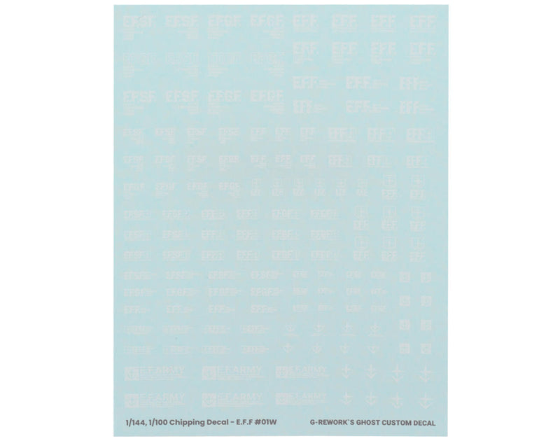 GUNPRIMER CP-EF-01-W G-Rework Chipping Decal Sheet EFF #01 (White)