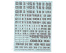 GUNPRIMER CP-N-01-G G-Rework Chipping Numbers Decal Sheet #01 (Grey)