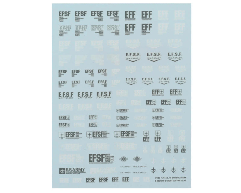 GUNPRIMER TM-EF-02 G-Rework HG/MG Earth Federation Markings #02 Decal Sheet