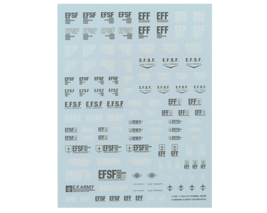 GUNPRIMER TM-EF-02 G-Rework HG/MG Earth Federation Markings #02 Decal Sheet