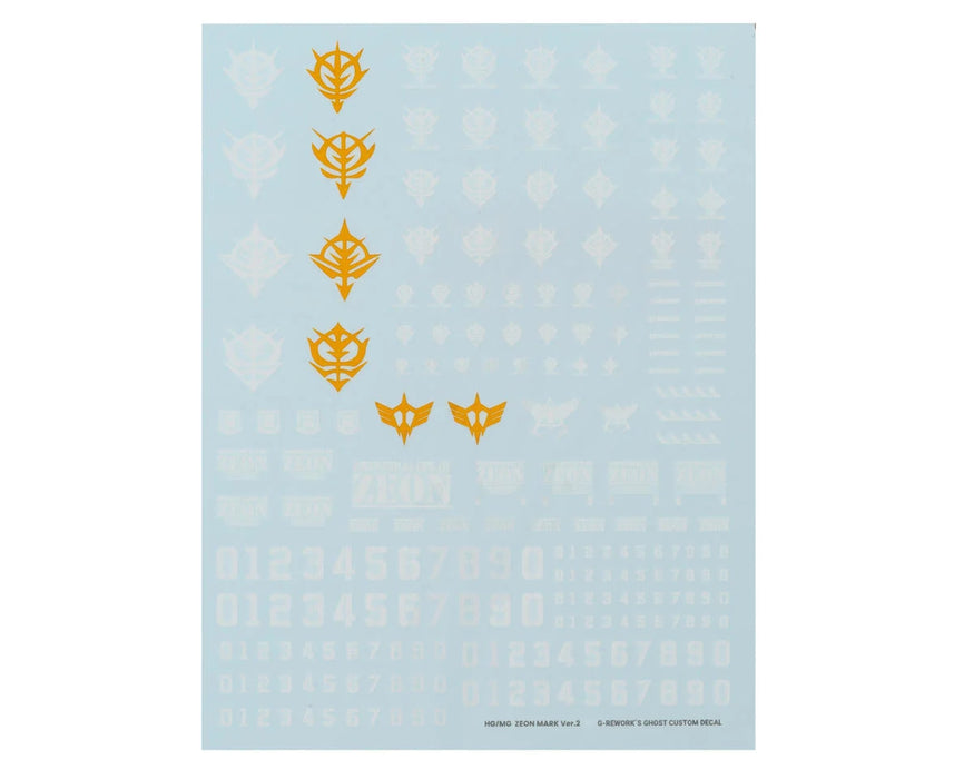 GUNPRIMER TM-Z-02 G-Rework HG/MG Zeon Markings #02 Decal Sheet