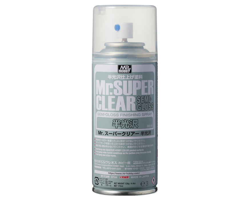 Gunze B516 Mr. Hobby Mr.Super Clear Semi Gloss Spray 170ml