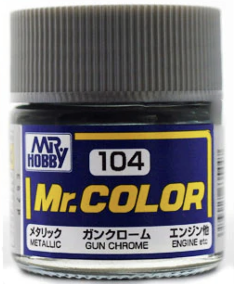 Gunze C104 Mr. Hobby Mr. Color Metal Gloss Gun Chrome 10ml