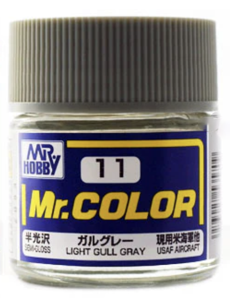 Gunze C11 Mr. Hobby Mr. Color Semi-Gloss Light Gull Gray 10ml
