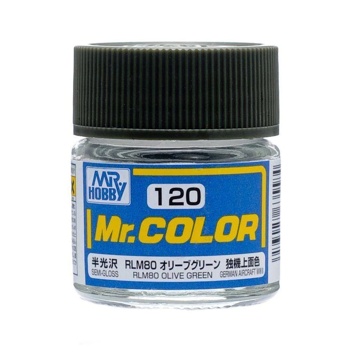 Gunze C120 Mr. Hobby Mr. Color Semi-Gloss RLM80 Olive Green 10ml