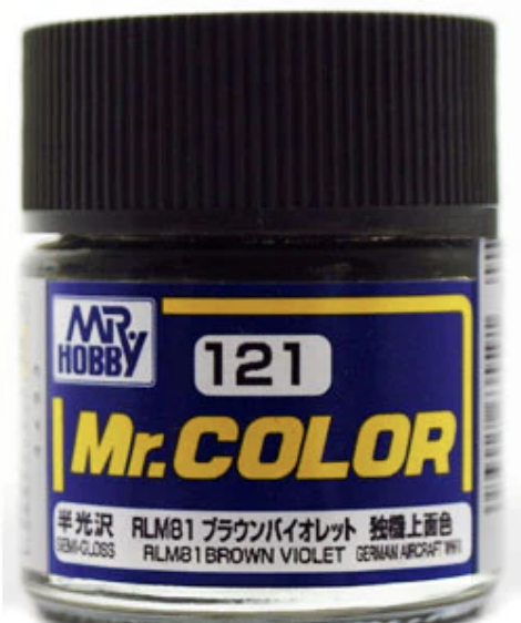 Gunze C121 Mr. Hobby Mr. Color Semi-Gloss RLM81 Brown Violet 10ml