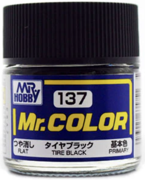 Gunze C137 Mr. Hobby Mr. Color Flat Tire Black 10ml