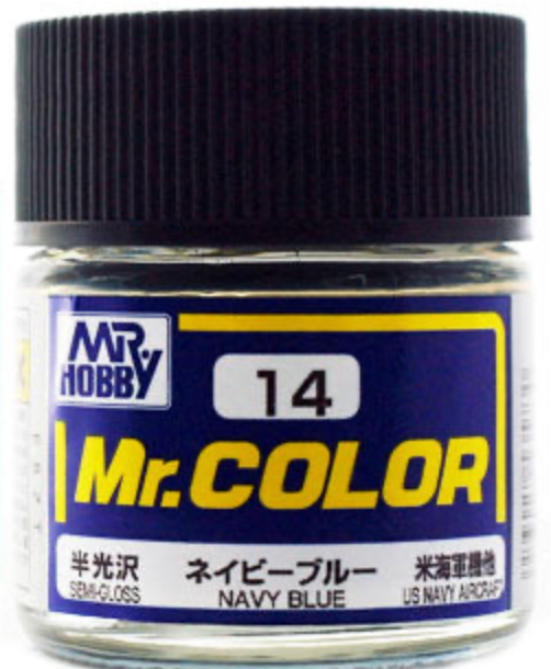 Gunze C14 Mr. Hobby Mr. Color Semi-Gloss Navy Blue 10ml