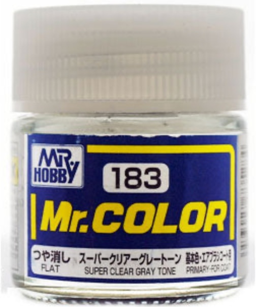 Gunze C183 Mr. Hobby Mr. Color Semi-Gloss Super Clear Gray 10ml