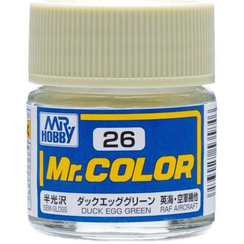 Gunze C26 Mr. Hobby Mr. Color Semi-Gloss Duck Egg Green 10ml