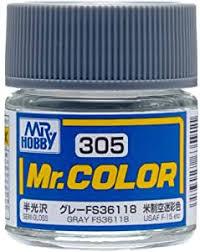 Gunze C305 Mr. Hobby Mr. Color Semi-Gloss Gray FS36118 10ml