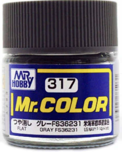 Gunze C317 Mr. Hobby Mr. Color Flat Gray FS36231 10ml