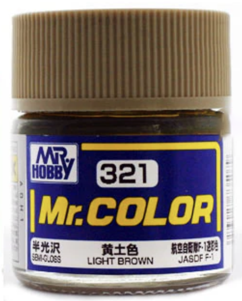 Gunze C321 Mr. Hobby Mr. Color Semi-Gloss Light Brown 10ml
