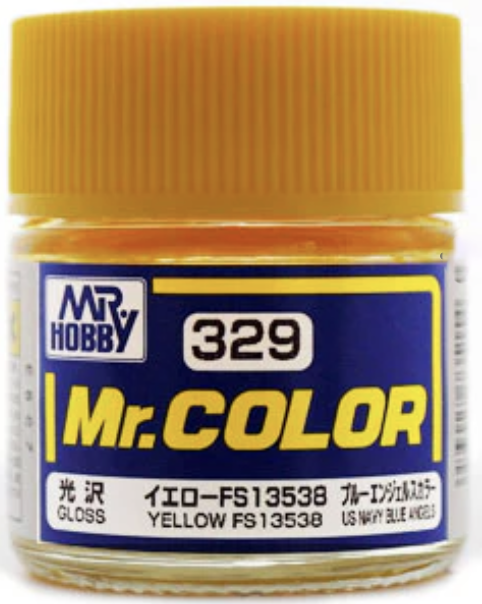 Gunze C329 Mr. Hobby Mr. Color Gloss Yellow FS13538 10ml