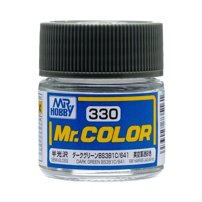 Gunze C330 Mr. Hobby Mr. Color Semi-Gloss Dark Green BS381C 641 10ml