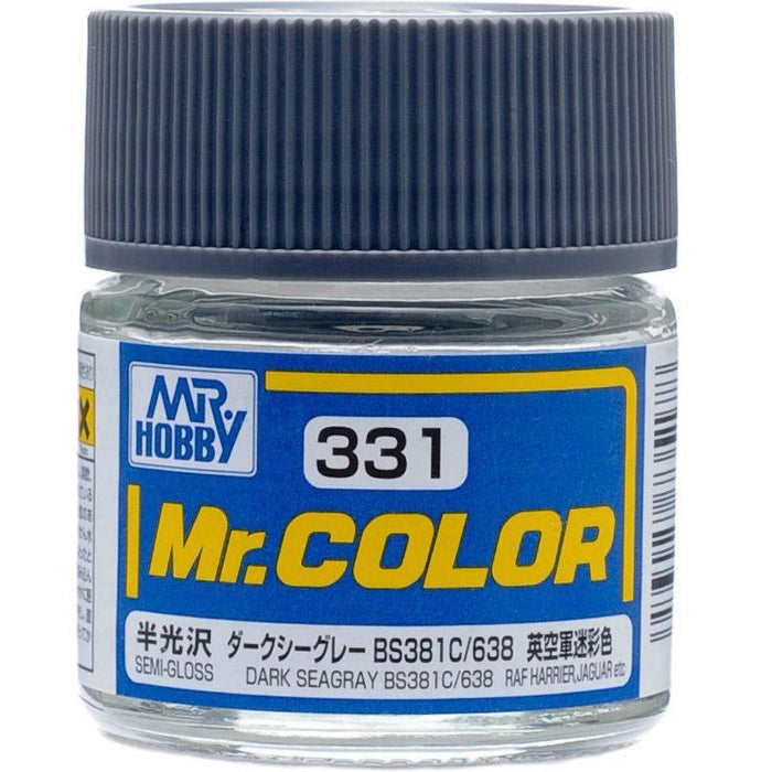 Gunze C331 Mr. Hobby Mr. Color Semi-Gloss Dark Seagray BS381C 638 10ml
