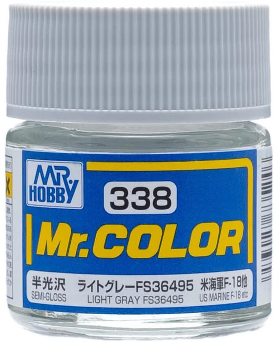 Gunze C338 Mr. Hobby Mr. Color Semi-Gloss Lite Gray FS36495 10ml