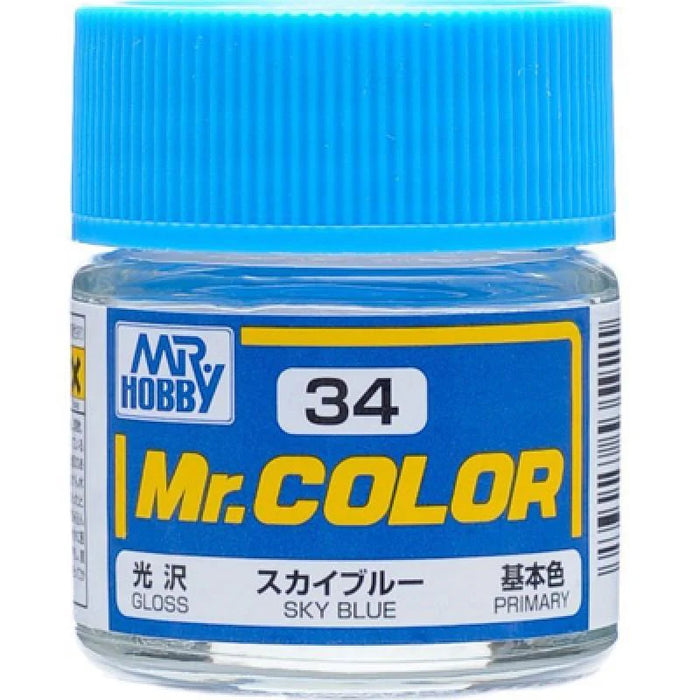 Gunze C34 Mr. Hobby Mr. Color Gloss Sky Blue 10ml