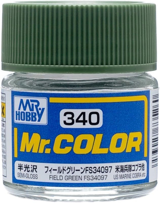 Gunze C340 Mr. Hobby Mr. Color Semi-Gloss Field Green FS34097 10ml