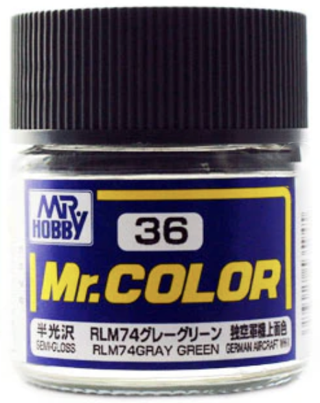 Gunze C36 Mr. Hobby Mr. Color Semi-Gloss Gray Green 10ml