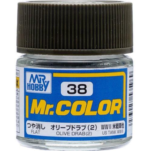 Gunze C38 Mr. Hobby Mr. Color Flat Olive Drab 10ml