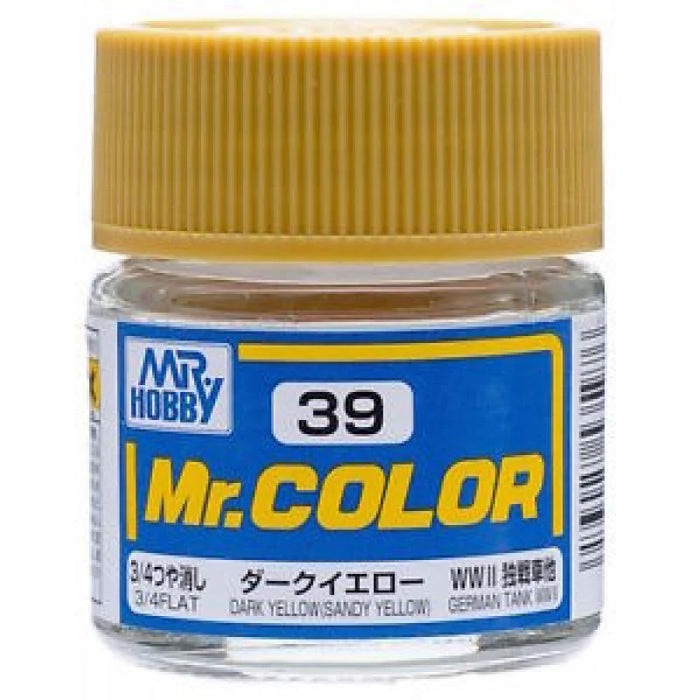 Gunze C39 Mr. Hobby Mr. Color Flat Dark Yellow 10ml