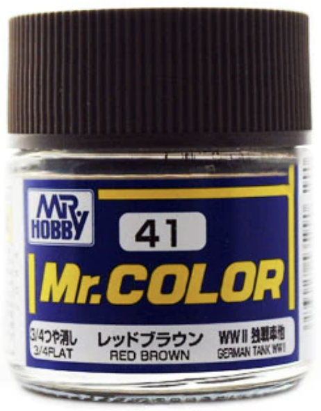 Gunze C41 Mr. Hobby Mr. Color Flat Red Brown 10ml