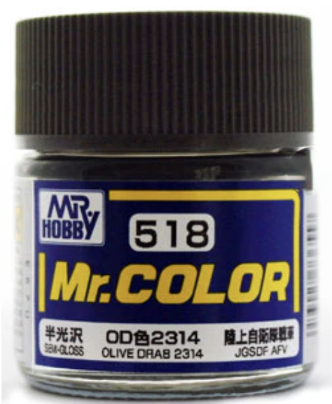 Gunze C518 Mr. Hobby Mr. Color Olive Drab 2314 10ml