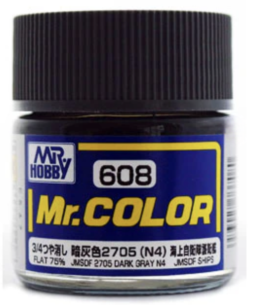 Gunze C608 Mr. Hobby Mr. Color JMSDF 2705 Dark Gray N4 10ml