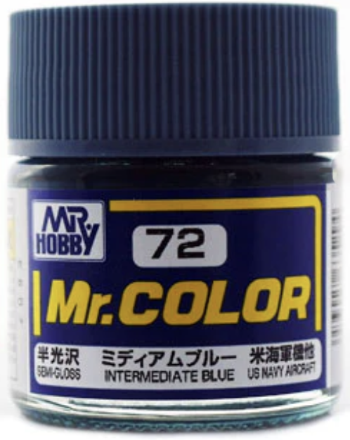 Gunze C72 Mr. Hobby Mr. Color Semi-Gloss Intermediate Blue 10ml