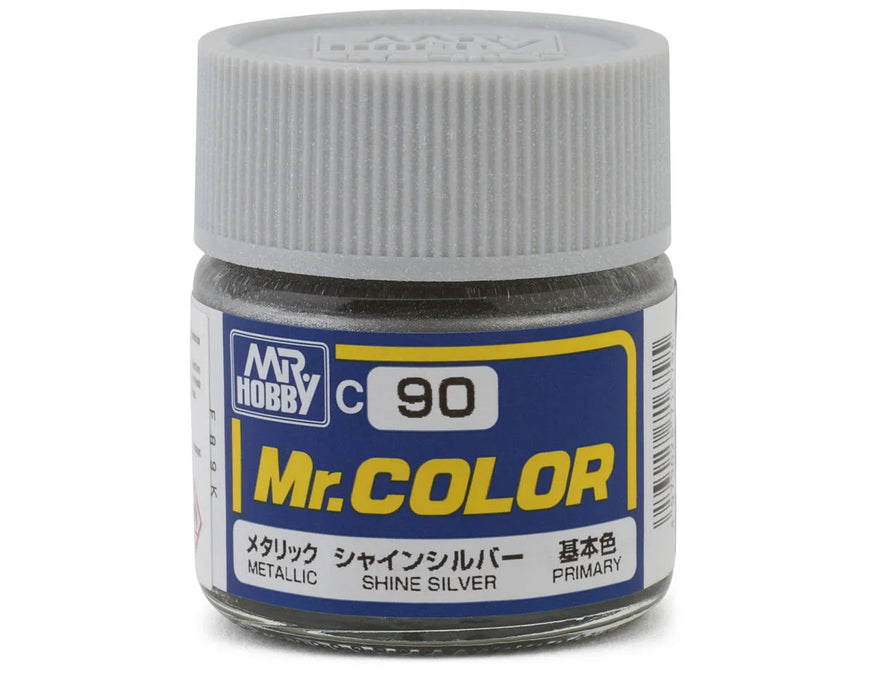 Gunze C90 Mr. Hobby Mr. Color Semi-Gloss Metallic Silver 10ml