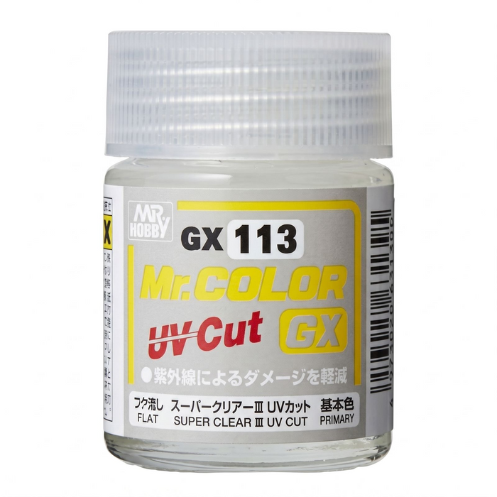 Gunze GX113 Mr. Hobby Mr. Color Super Clear III UV Cut Flat