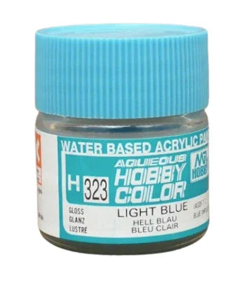 GunZe H323 Mr. Aqueous Hobby Color Light Blue Gloss 10ml Acrylic Paint