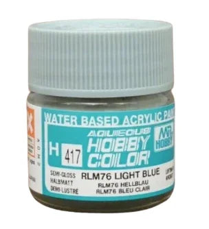 GunZe H417 Mr. Aqueous Hobby Color RLM76 Luftwaffe Light Blue Semi-Gloss 10ml Acrylic Paint
