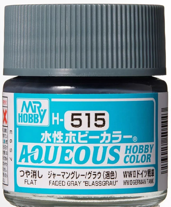 GunZe H515 Mr. Aqueous Hobby Color Faded German Grey 10ml Acrylic Paint