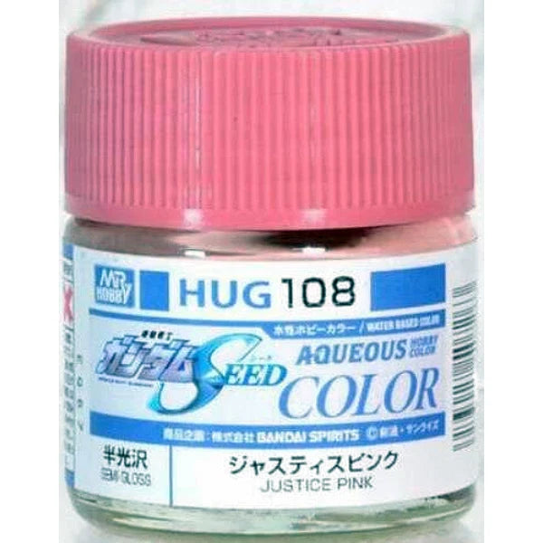 GunZe HUG108 Mr. Hobby Justice Pink Gundam Aqueous Color 10ml