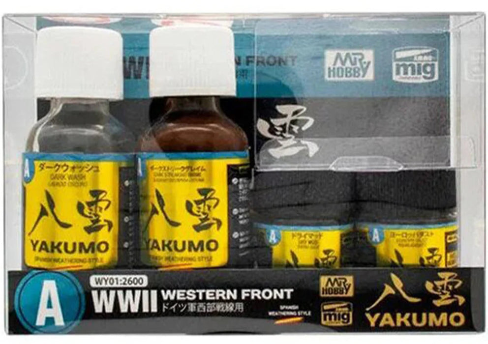 GunZe WY01 Mr. Weathering Color Paint - WWII Western Front Yakumo Color Set A
