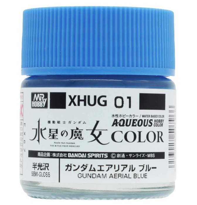 GunZe XHUG01 Mr. Hobby Aerial Blue Gundam Aqueous Color 10ml