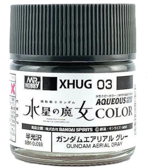 GunZe XHUG03 Mr. Hobby Aerial Gray Gundam Aqueous Color 10ml