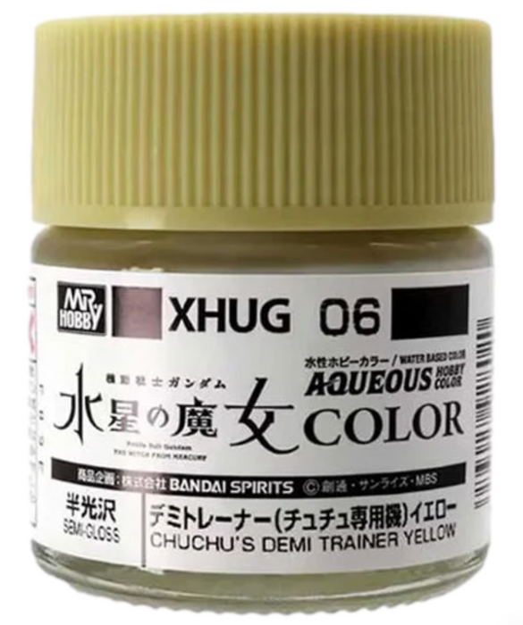 GunZe XHUG06 Mr. Hobby Chu Chu's Demi Trainer Yellow Gundam Aqueous Color 10ml