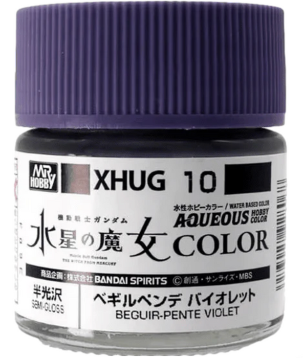GunZe XHUG10 Mr. Hobby Beguir-Pente Violet Gundam Aqueous Color 10ml