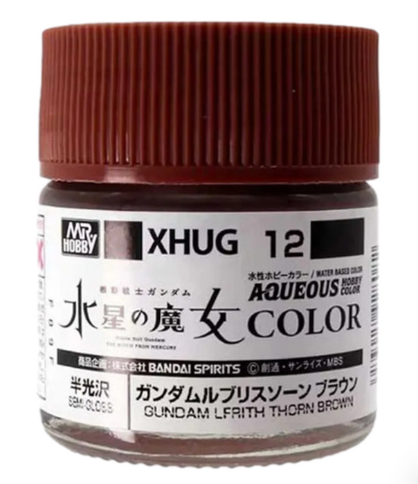 GunZe XHUG12 Mr. Hobby Lfrith Thorn Brown Gundam Aqueous Color 10ml