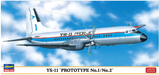 Hasegawa 10836 1/144 YS-11 `Prototype No.1/No.2` Model Aircraft Kit