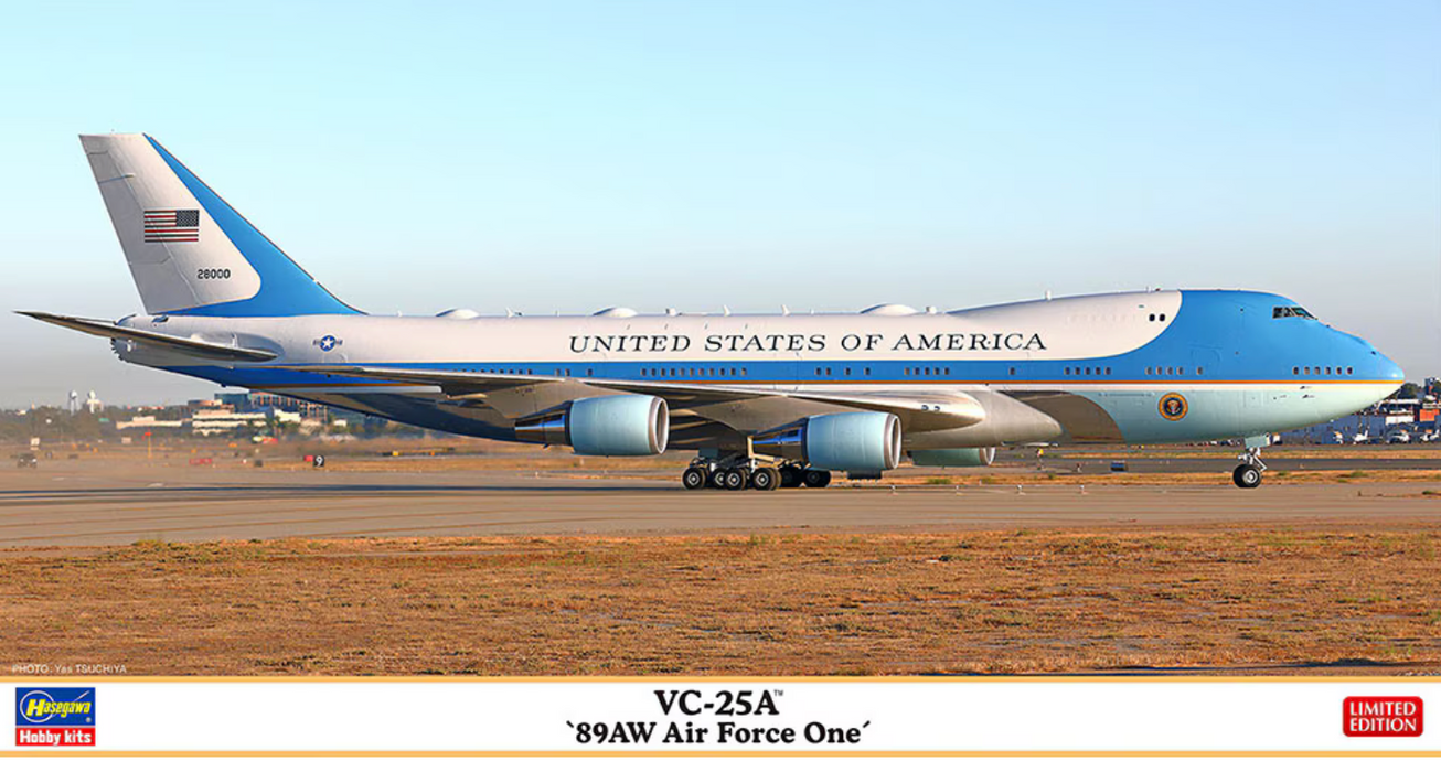 Hasegawa 10866 1/200 VC-25A 89AW Air Force One Model Aircraft Kit